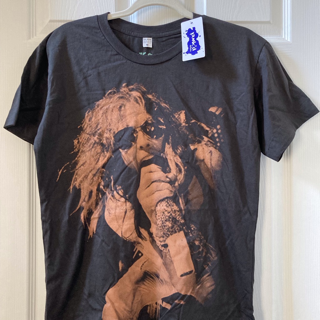 Steven Tyler Graphic Tee Sepia Tone On Black TShirt